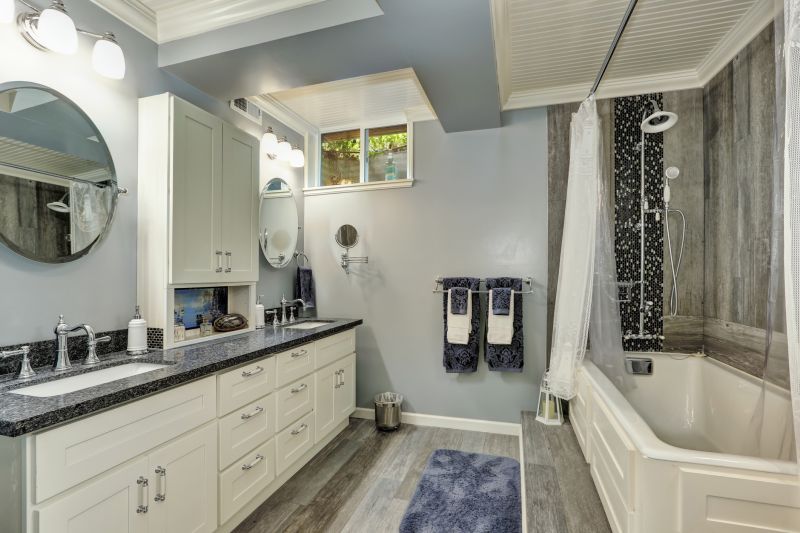 Luxury bathroom with dual vanities